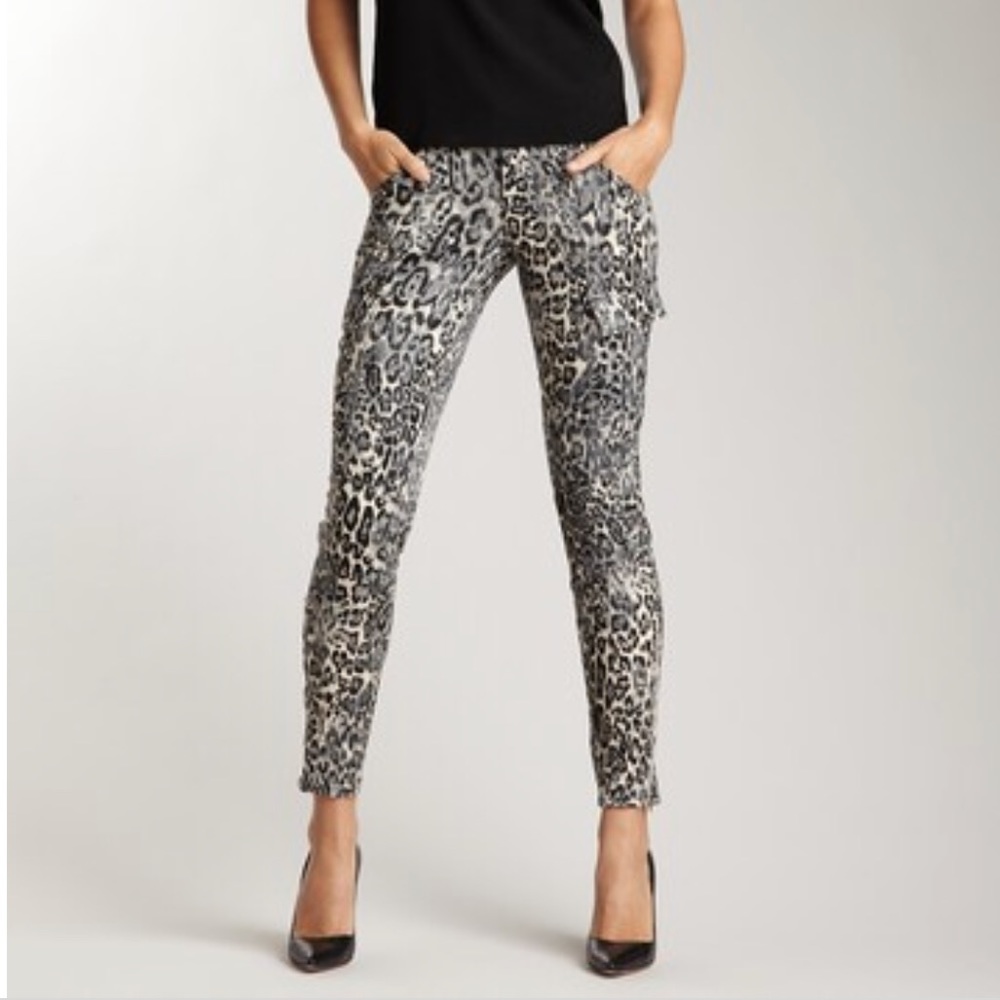 NWT J BRAND Houlihan snow leopard cargo pants 23